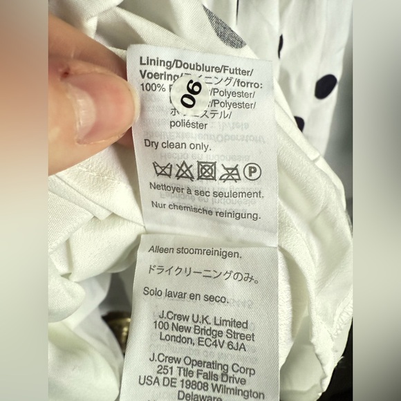 J.Crew Polka Dot Wrap Dress with Ruffle Sz 6 Flutter sleeve Preppy Feminine - Picture 9 of 9